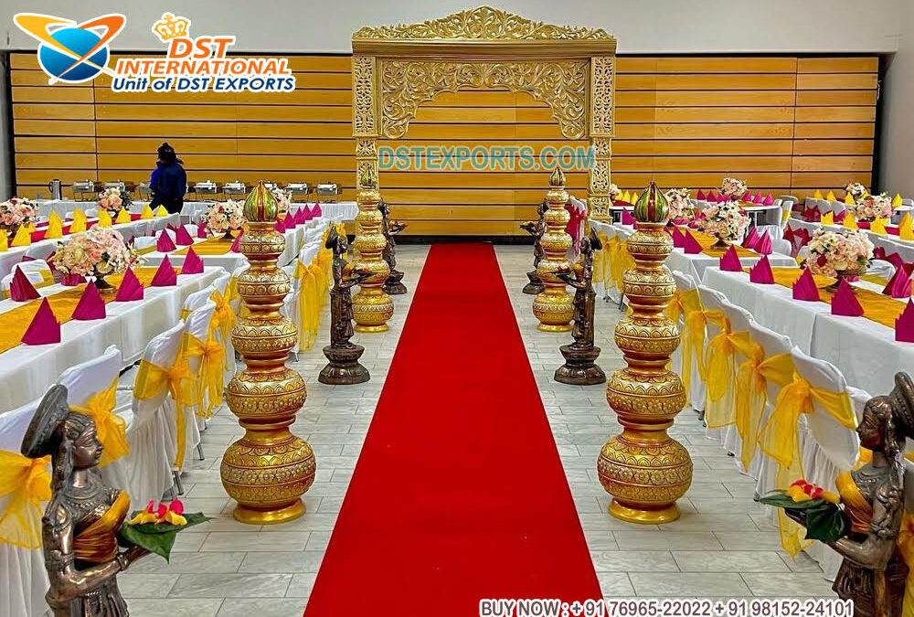 Traditional Indian Wedding Walkway Pot Pillars