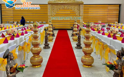 Traditional Indian Wedding Walkway Pot Pillars